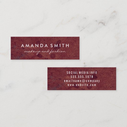 Extravagante Elemente grungy Textur Mini Visitenkarte (Vorne/Hinten)