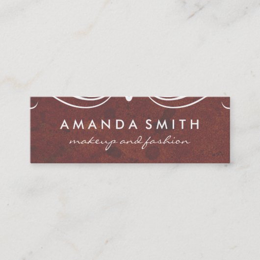 Extravagante Elemente grungy Textur Mini Visitenkarte (Vorderseite)