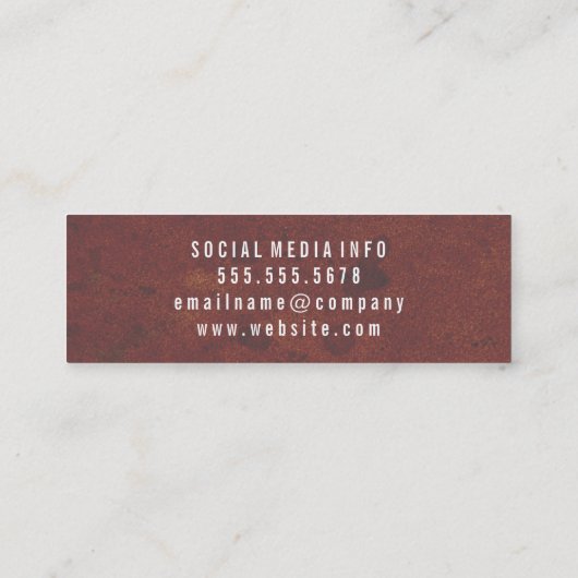 Extravagante Elemente grungy Textur Mini Visitenkarte (Rückseite)