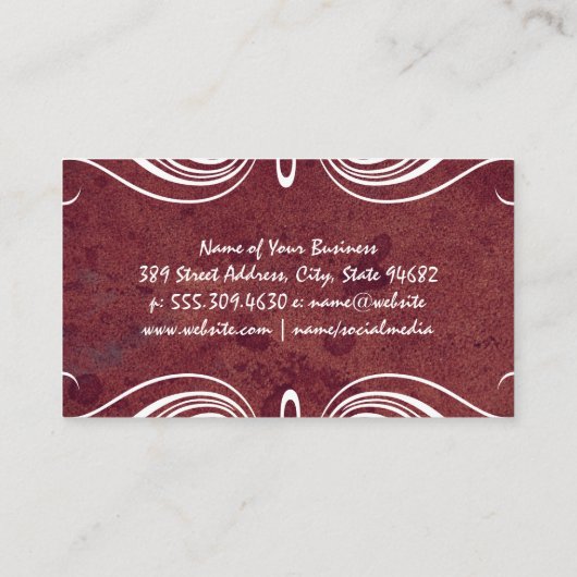 Extravagante Elemente | Hintergrund Visitenkarte (Rückseite)