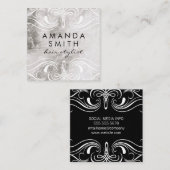 Extravagante Elemente Marmor Quadratische Visitenkarte (Vorne/Hinten)
