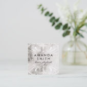 Extravagante Elemente Marmor Quadratische Visitenkarte (Stehend Vorderseite)