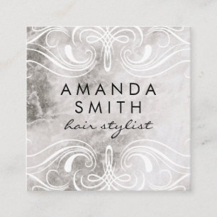 Extravagante Elemente Marmor Quadratische Visitenkarte