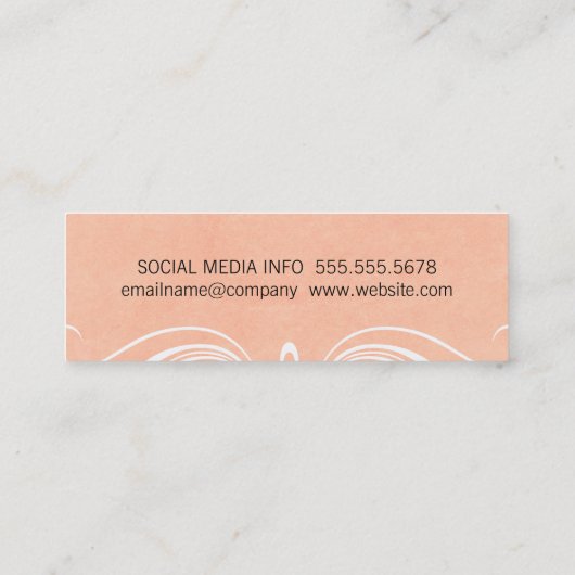 Extravagante Elemente Mini Visitenkarte (Rückseite)