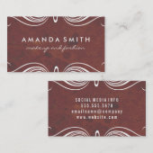 Extravagante Elemente mit rustikaler Struktur Visitenkarte (Vorne/Hinten)