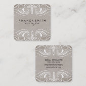 Extravagante Elemente Quadratische Visitenkarte (Vorne/Hinten)