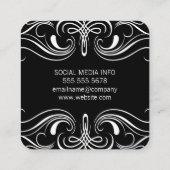 Extravagante Elemente Quadratische Visitenkarte (Rückseite)