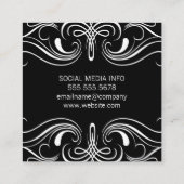 Extravagante Elemente Quadratische Visitenkarte (Rückseite)