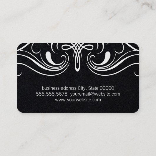 Extravagante Elemente Visitenkarte (Rückseite)