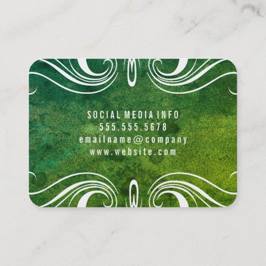 Extravagante Elemente Visitenkarte (Rückseite)