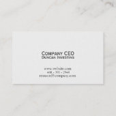 Extravagante Elemente Visitenkarte (Rückseite)