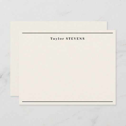 Extravagante Elfenbeingrenze Mitteilungskarte (Vorne/Hinten)