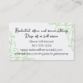 Extravagante Essgeräte Koch Catering Kulinarische Visitenkarte (Rückseite)