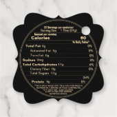 Extravagante Etikett für Schwarz-Gold-Honig Geschenkanhänger (Rückseite)