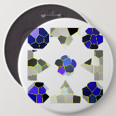 Extravagante Farbbilder, grau und blau Button (Vorne & Hinten)