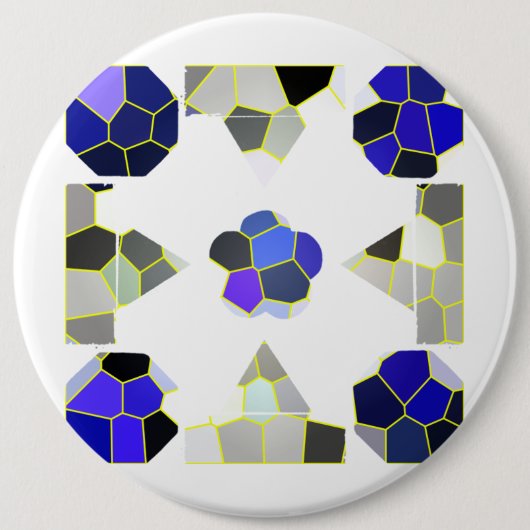 Extravagante Farbbilder, grau und blau Button (Vorderseite)