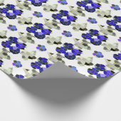 Extravagante Farbbilder, grau und blau Geschenkpapier (Ecke)
