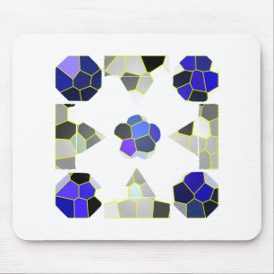 Extravagante Farbbilder, grau und blau Mousepad