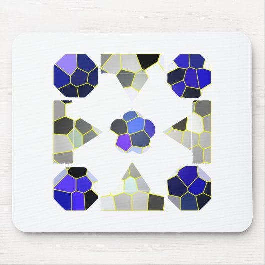 Extravagante Farbbilder, grau und blau Mousepad (Vorne)