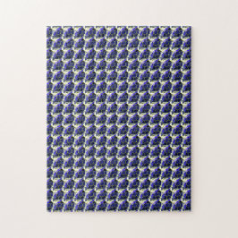 Extravagante Farbbilder, grau und blau Puzzle
