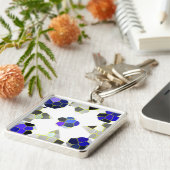 Extravagante Farbbilder, grauer und blauer Schlüss Schlüsselanhänger (Seite)