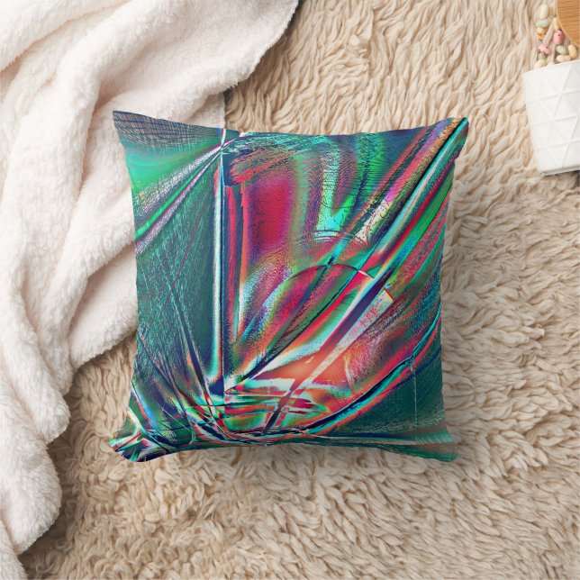 Extravagante Farben rot bis grün verblasst und dig Kissen (Decke)