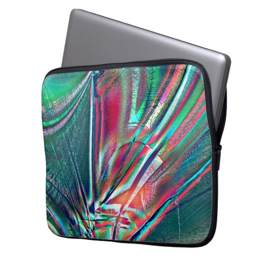 Extravagante Farben rot bis grün verblasst und dig Laptopschutzhülle (Vorderseite Links)