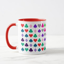 Extravagante, farbenfrohe Spielkarten Anzug Symbol Tasse