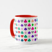 Extravagante, farbenfrohe Spielkarten Anzug Symbol Tasse (Vorderseite Links)