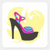 Extravagante Fashion Square Sticker (Vorderseite)