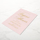 Extravagante Fingerabdrücke Brautparty Blush & Gol Folieneinladung (Gedreht)
