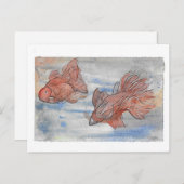Extravagante Fische Postkarte (Vorne/Hinten)