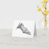 Extravagante Fledermäuse: Traglastkarte M. lucifug Karte (Gelbe Blume)