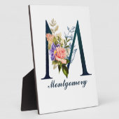 Extravagante florale Monogramm Fotoplatte (Seite)