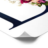 Extravagante florale Monogramm Letter D Poster (Ecke)