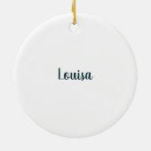 Extravagante florale Monogramm Letter L Personalis Keramik Ornament (Hinten)