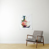 Extravagante florale Monogramm Letter L Wandteppich (Beispiel)