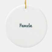 Extravagante florale Monogramm Letter P Personalis Keramik Ornament (Hinten)