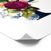 Extravagante florale Monogramm Letter P Poster (Ecke)