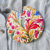 Extravagante florentinische Design Wasserfarben-Bl Button (Beispiel)