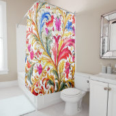 Extravagante florentinische Design Wasserfarben-Bl Duschvorhang (Beispiel)