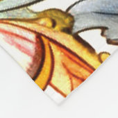 Extravagante florentinische Design Wasserfarben-Bl Fleecedecke (Ecke)