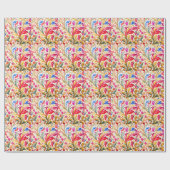 Extravagante florentinische Design Wasserfarben-Bl Geschenkpapier (Flach)