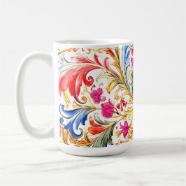 Extravagante florentinische Design Wasserfarben-Bl Kaffeetasse