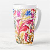 Extravagante florentinische Design Wasserfarben-Bl Milchtasse (Rechte Ecke)