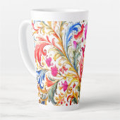 Extravagante florentinische Design Wasserfarben-Bl Milchtasse (Linke Ecke)
