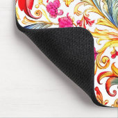 Extravagante florentinische Design Wasserfarben-Bl Mousepad (Ecke)