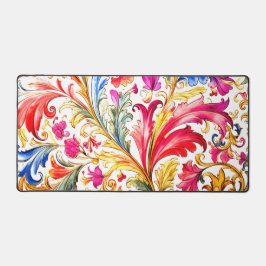 Extravagante florentinische Design Wasserfarben-Bl Schreibtischunterlage