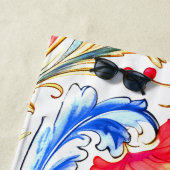 Extravagante florentinische Design Wasserfarben-Bl Strandtuch (Beispiel)