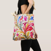 Extravagante florentinische Design Wasserfarben-Bl Tasche (Von Nahem)